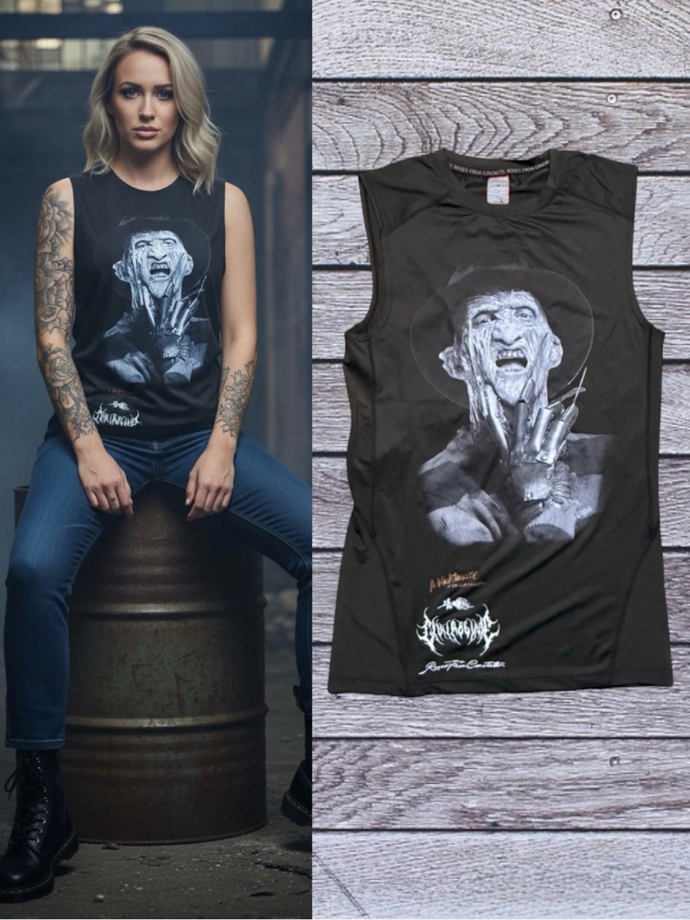 Civil Regime Freddy Krueger Nightmare On Elm Street Compression Tank Medium NWT